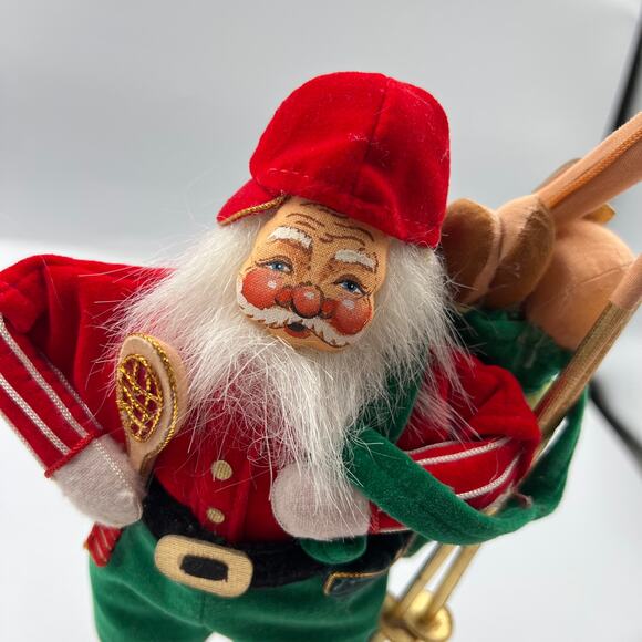 Annalee Mobilitee Sports Santa Tennis Red Green Doll Figurine Christmas 12" - Picture 5 of 8